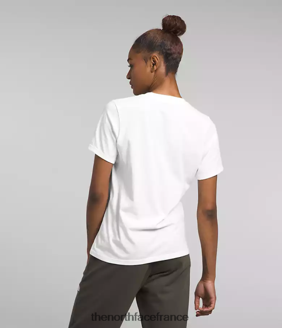 vêtements The North Face femmes t-shirt de ville à manches courtes tnf blanc/vancouver ZPZRD1291