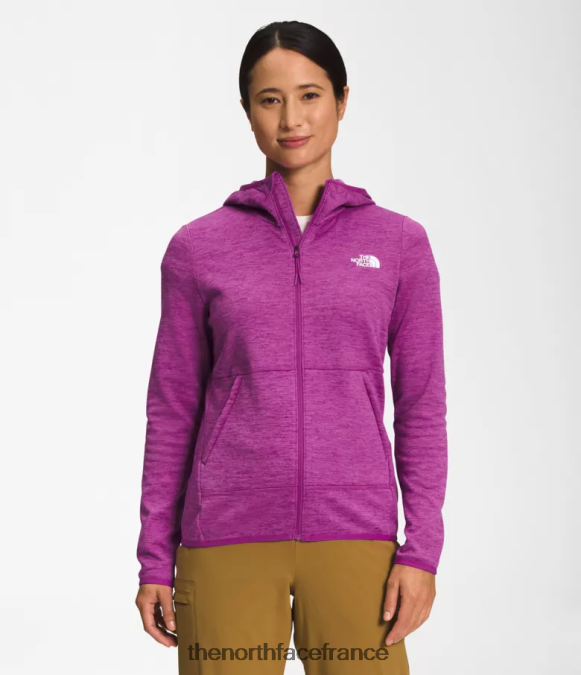vêtements The North Face femmes sweat à capuche canyonlands fleur de cactus violet bruyère blanche ZPZRD747