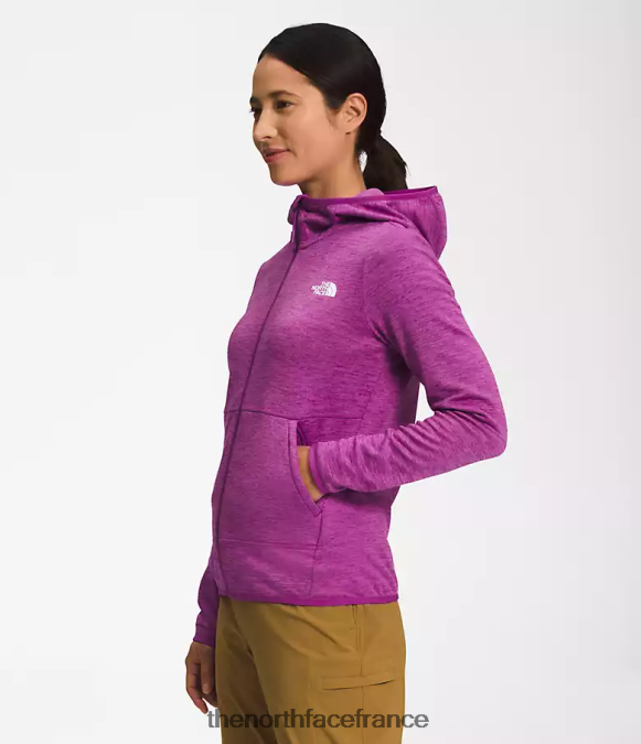 vêtements The North Face femmes sweat à capuche canyonlands fleur de cactus violet bruyère blanche ZPZRD747