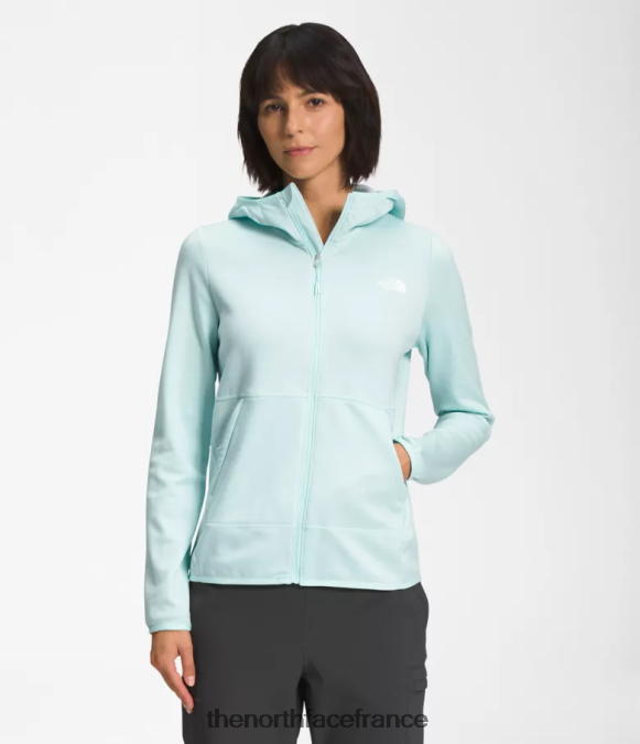 vêtements The North Face femmes sweat à capuche canyonlands lucarne bleu blanc chiné ZPZRD745
