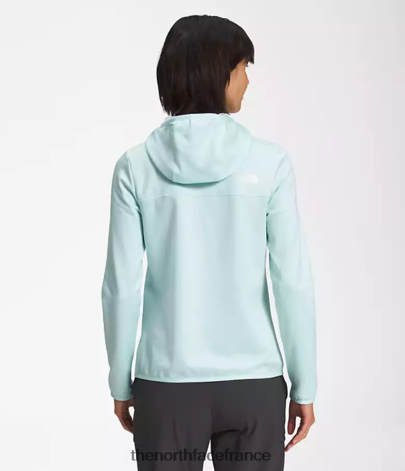vêtements The North Face femmes sweat à capuche canyonlands lucarne bleu blanc chiné ZPZRD745