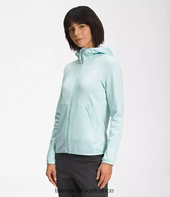 vêtements The North Face femmes sweat à capuche canyonlands lucarne bleu blanc chiné ZPZRD745