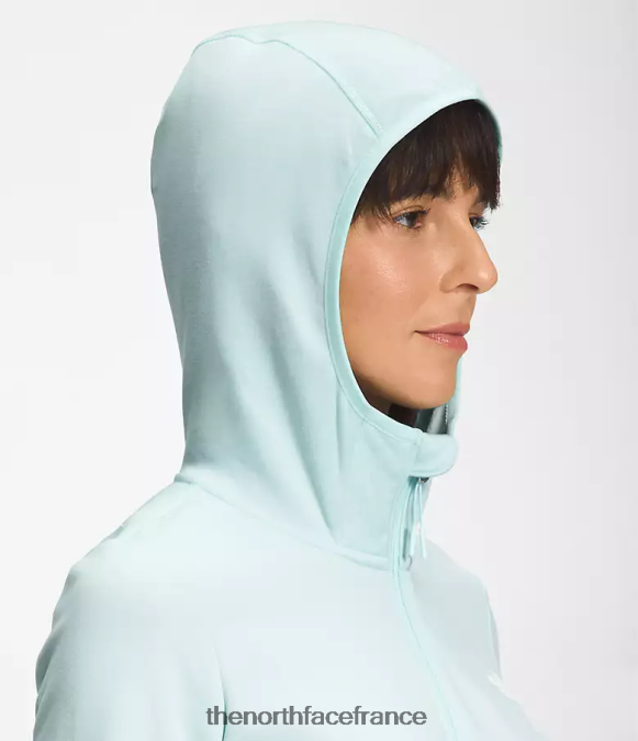 vêtements The North Face femmes sweat à capuche canyonlands lucarne bleu blanc chiné ZPZRD745