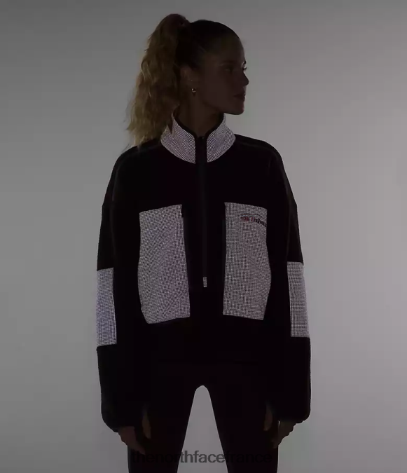 vêtements The North Face femmes trailwear fantasy ridge flash -zip brun charbon/bleu caverne ZPZRD55