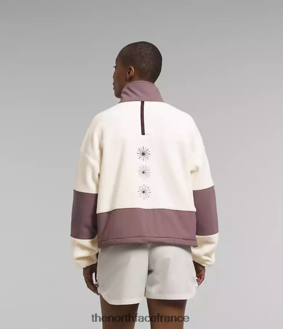 vêtements The North Face femmes trailwear fantasy ridge flash -zip gardénia blanc/gris fauve ZPZRD54
