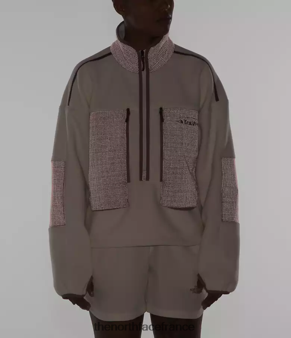 vêtements The North Face femmes trailwear fantasy ridge flash -zip gardénia blanc/gris fauve ZPZRD54