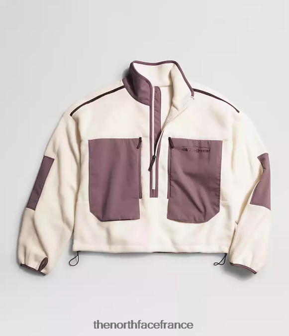 vêtements The North Face femmes trailwear fantasy ridge flash -zip gardénia blanc/gris fauve ZPZRD54