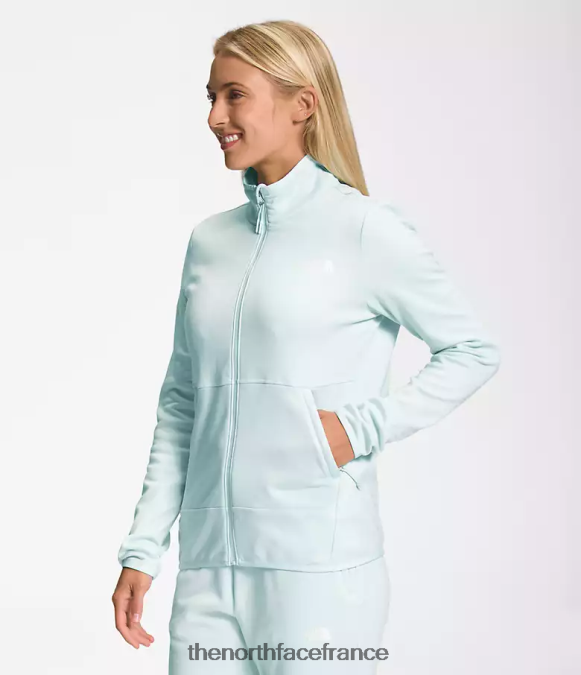 vêtements The North Face femmes Canyonlands à fermeture éclair intégrale lucarne bleu blanc chiné ZPZRD379
