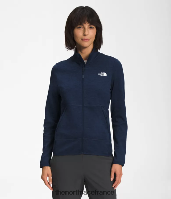 vêtements The North Face femmes Canyonlands à fermeture éclair intégrale sommet marine chiné foncé ZPZRD378