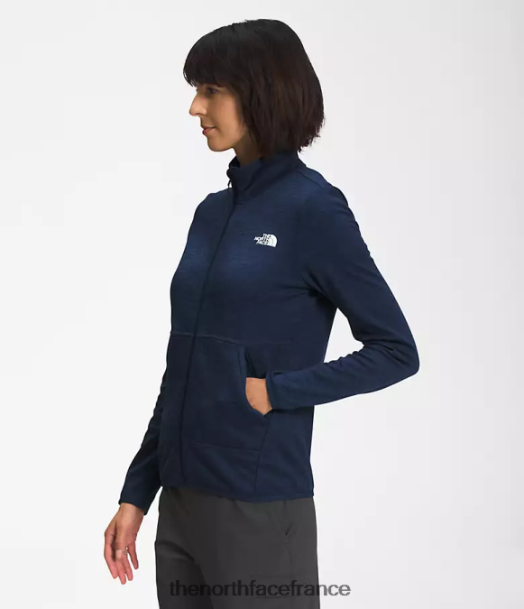 vêtements The North Face femmes Canyonlands à fermeture éclair intégrale sommet marine chiné foncé ZPZRD378