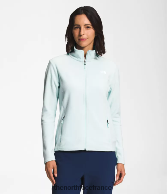 vêtements The North Face femmes tka glacier veste entièrement zippée lucarne bleue ZPZRD619