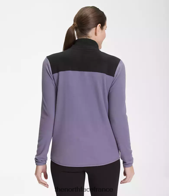 vêtements The North Face femmes tka glacier veste entièrement zippée tnf noir/ardoise lunaire ZPZRD621