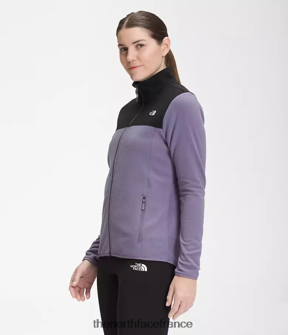 vêtements The North Face femmes tka glacier veste entièrement zippée tnf noir/ardoise lunaire ZPZRD621