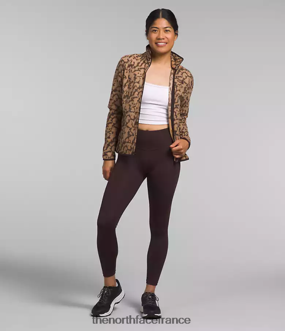 vêtements The North Face femmes veste alpine polartec 100 impression de colorant graphique au beurre d’amande ZPZRD442