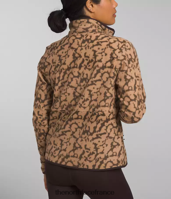 vêtements The North Face femmes veste alpine polartec 100 impression de colorant graphique au beurre d’amande ZPZRD442