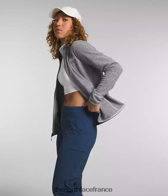 vêtements The North Face femmes veste alpine polartec 100 tnf gris moyen chiné ZPZRD1014