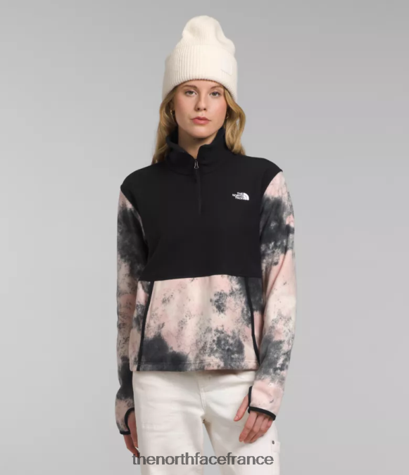 vêtements The North Face femmes capot alpin polartec 100 -zip sauge noire ZPZRD157