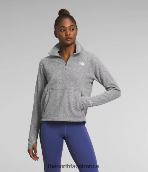 vêtements The North Face femmes capot alpin polartec 100 -zip tnf gris moyen chiné ZPZRD160