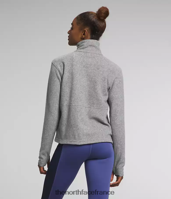 vêtements The North Face femmes capot alpin polartec 100 -zip tnf gris moyen chiné ZPZRD160