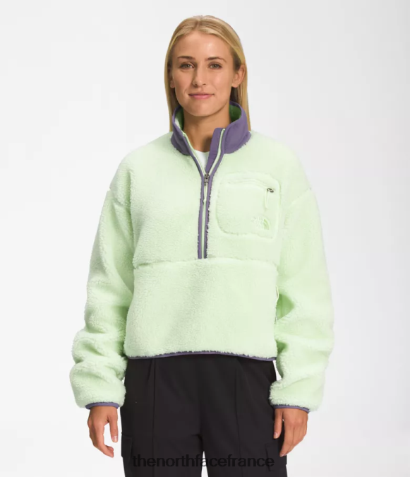 vêtements The North Face femmes pull à poils extrêmes crème citron vert/ardoise lunaire ZPZRD805