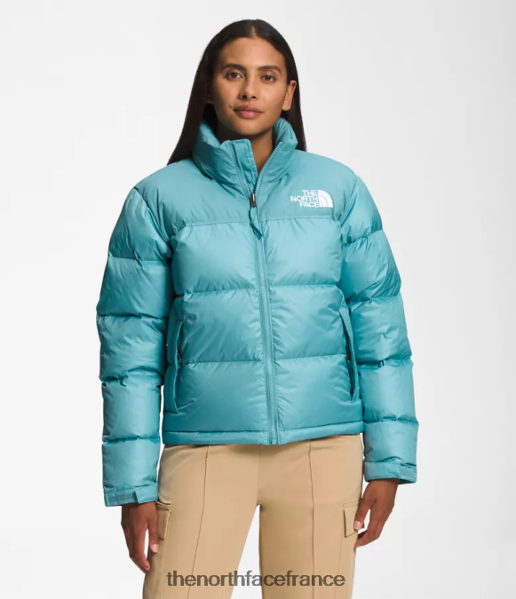 vêtements The North Face femmes veste nuptse rétro 1996 eaux récifales ZPZRD730