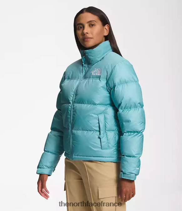 vêtements The North Face femmes veste nuptse rétro 1996 eaux récifales ZPZRD730