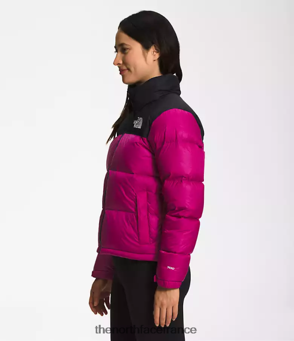 vêtements The North Face femmes veste nuptse rétro 1996 rose fuchsia ZPZRD728