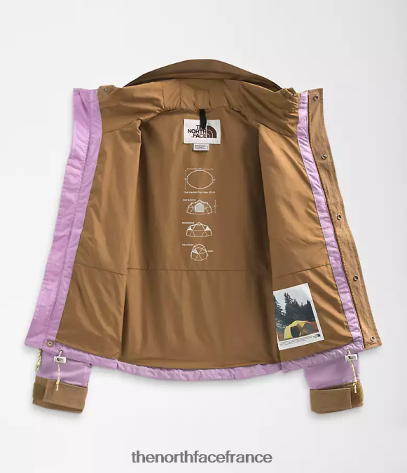 vêtements The North Face femmes Veste courte de montagne 86 low-fi hi-tek lupin/brun utilitaire ZPZRD940