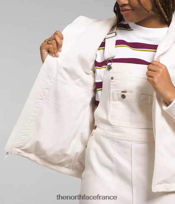 vêtements The North Face femmes shelbe raschel sweat à capuche gardénia blanc ZPZRD330