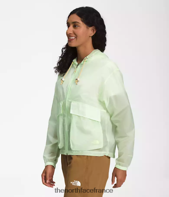 vêtements The North Face femmes sweat à capuche coupe-vent translucide m66 crème au citron vert ZPZRD1229