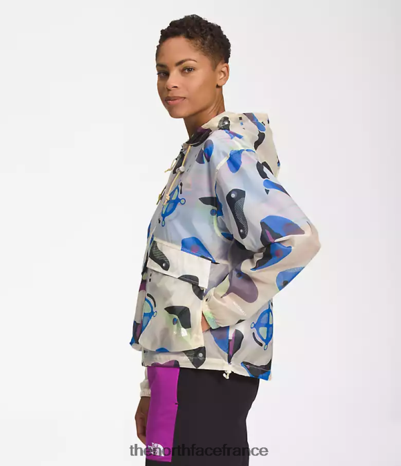 vêtements The North Face femmes sweat à capuche coupe-vent translucide m66 impression infographique blanche gardénia ZPZRD1230