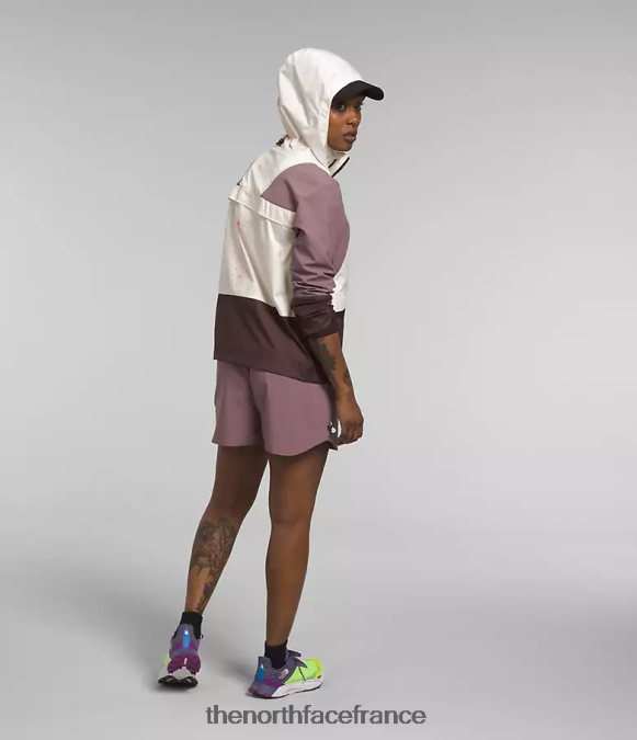 vêtements The North Face femmes veste coupe-vent trailwear gardénia blanc/gris fauve ZPZRD317