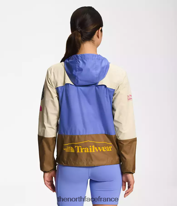 vêtements The North Face femmes veste coupe-vent trailwear gravier/pervenche foncé/marron utilitaire ZPZRD316