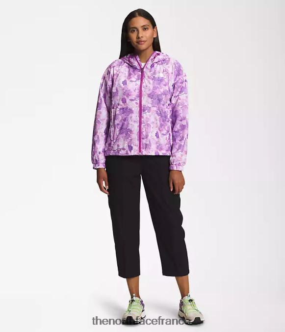 vêtements The North Face femmes veste hydrenaline longueur 2000-25'' imprimé colorant ton sur ton fleur de cactus violet ZPZRD673