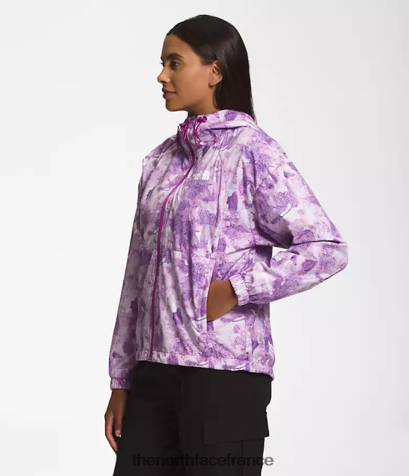 vêtements The North Face femmes veste hydrenaline longueur 2000-25'' imprimé colorant ton sur ton fleur de cactus violet ZPZRD673
