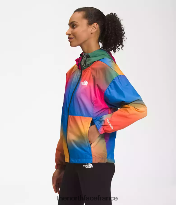 vêtements The North Face femmes veste hydrenaline longueur 2000-25'' imprimé dégradé bleu super sonique ZPZRD675