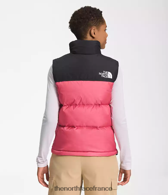 vêtements The North Face femmes gilet nuptse rétro 1996 cosmos rose ZPZRD430