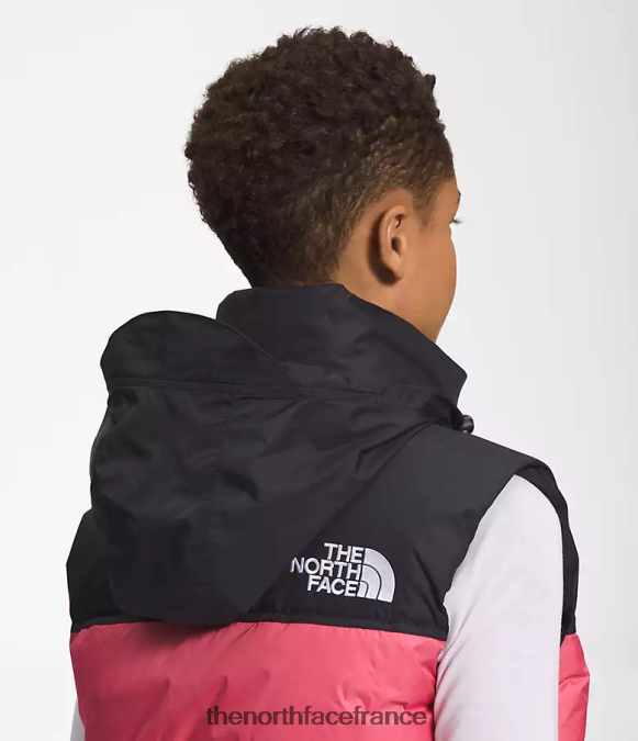 vêtements The North Face femmes gilet nuptse rétro 1996 cosmos rose ZPZRD430