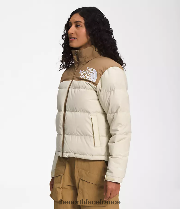 vêtements The North Face femmes 92 veste nuptse hi-tek low-fi gravier/brun utilitaire ZPZRD1016