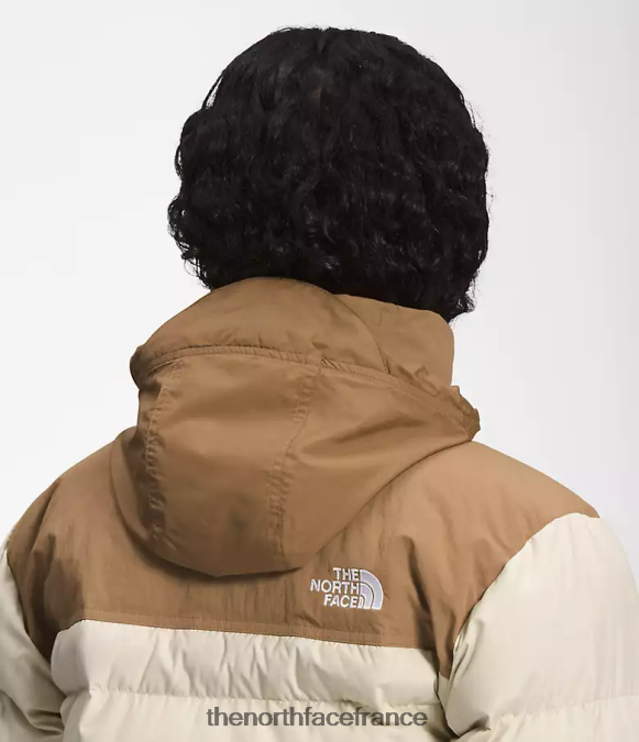 vêtements The North Face femmes 92 veste nuptse hi-tek low-fi gravier/brun utilitaire ZPZRD1016