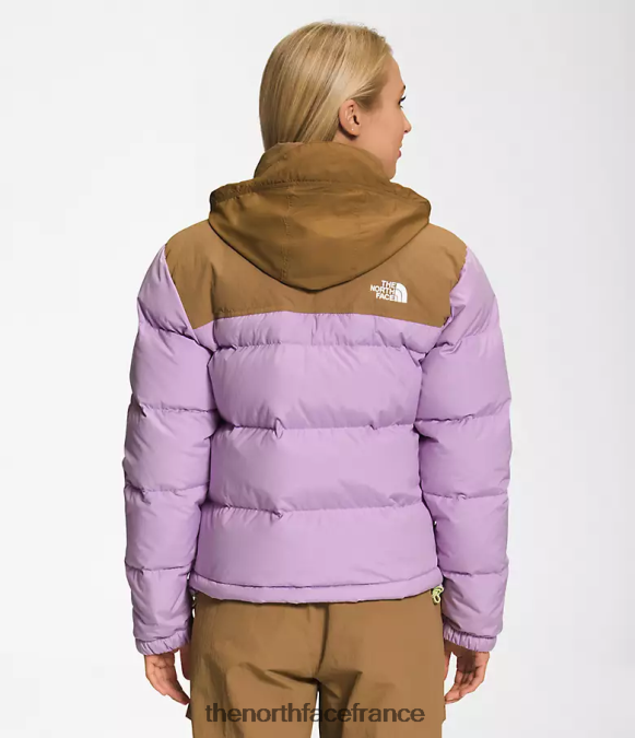 vêtements The North Face femmes 92 veste nuptse hi-tek low-fi lupin/brun utilitaire ZPZRD1015