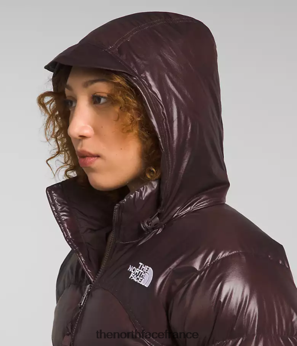 vêtements The North Face femmes veste nuptse rétro 2000 brun charbon ZPZRD804