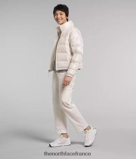vêtements The North Face femmes veste nuptse rétro 2000 gardénia blanc ZPZRD802