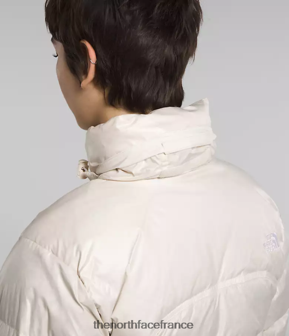 vêtements The North Face femmes veste nuptse rétro 2000 gardénia blanc ZPZRD802
