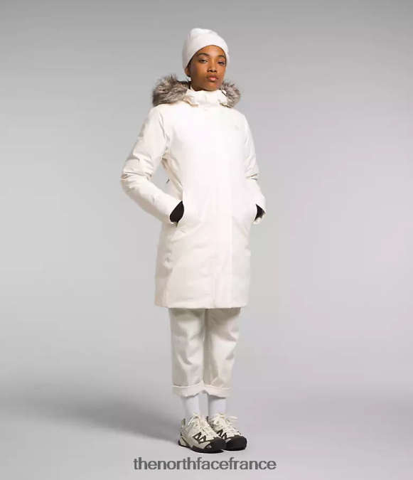 vêtements The North Face femmes parka arctique gardénia blanc ZPZRD507