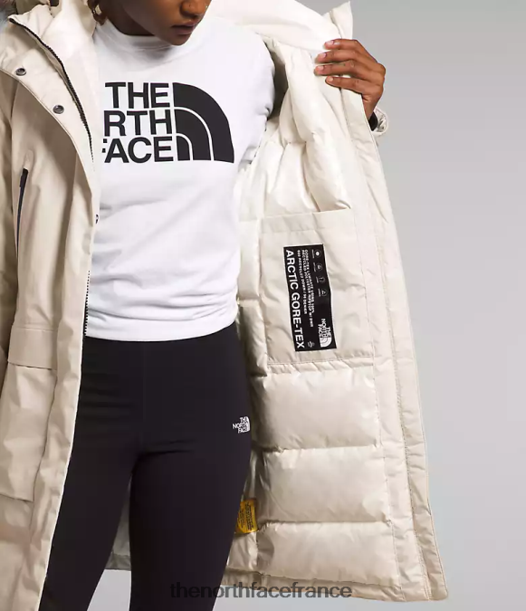 vêtements The North Face femmes parka arctique gtx gardénia blanc ZPZRD234