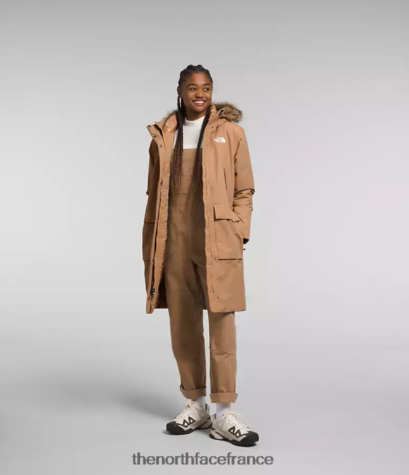 vêtements The North Face femmes parka arctique premium beurre d'amande ZPZRD1313