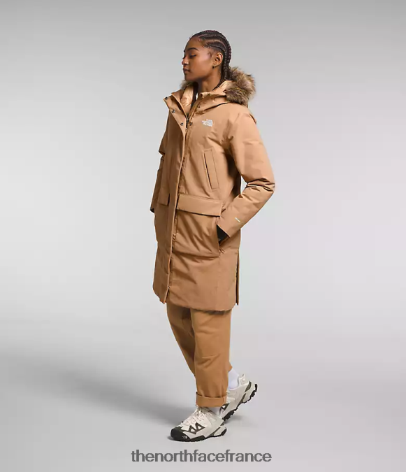 vêtements The North Face femmes parka arctique premium beurre d'amande ZPZRD1313