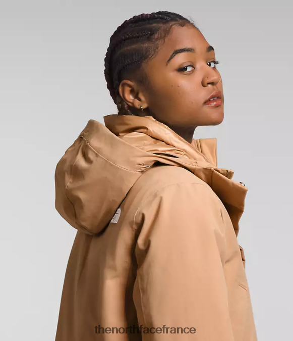 vêtements The North Face femmes parka arctique premium beurre d'amande ZPZRD1313