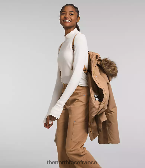 vêtements The North Face femmes parka arctique premium beurre d'amande ZPZRD1313